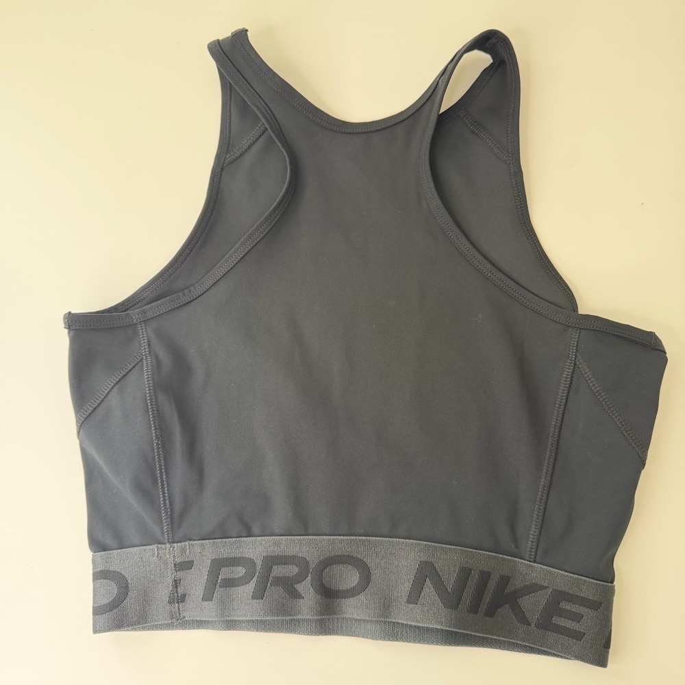 Nike Pro Dri-FIT black Graphic Crop Tank women’s size M - Picture 6 of 10